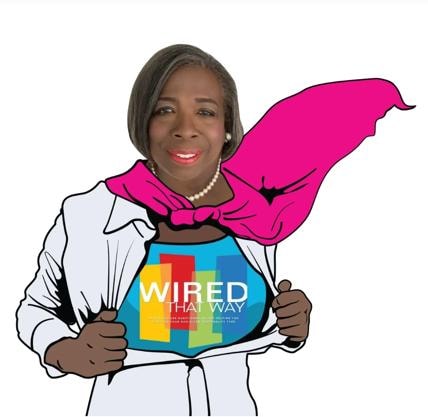 Carolyn Gray as superhero — Find Your Superpowers workshop